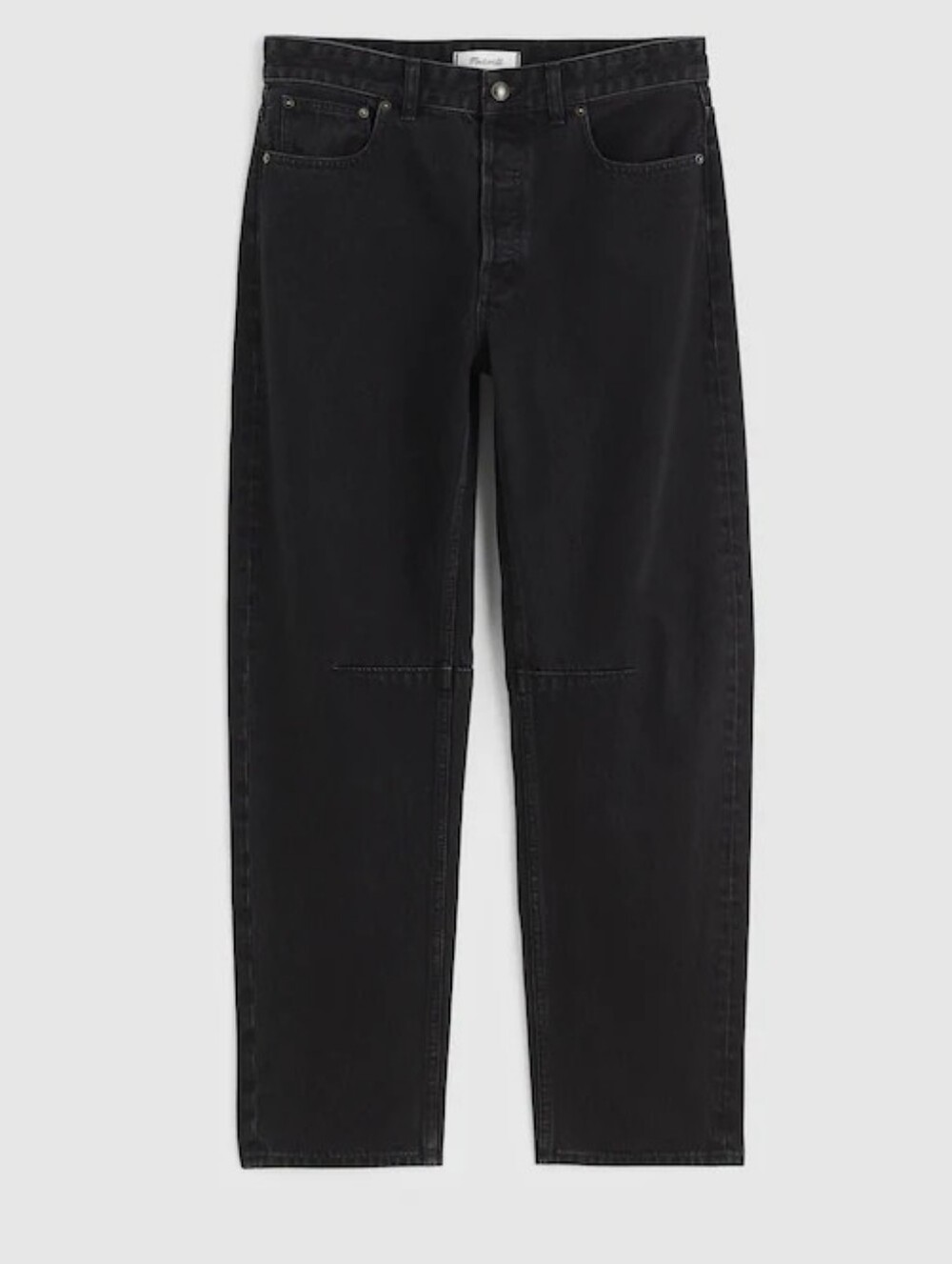 Madewell Darted Barrel Leg Black Jean 30